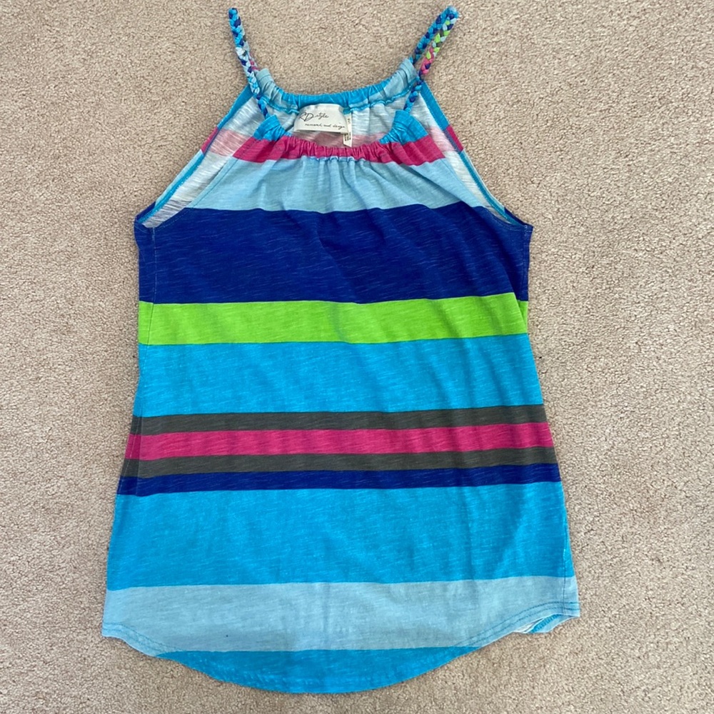 Bright Stripe Tank Top Size Small